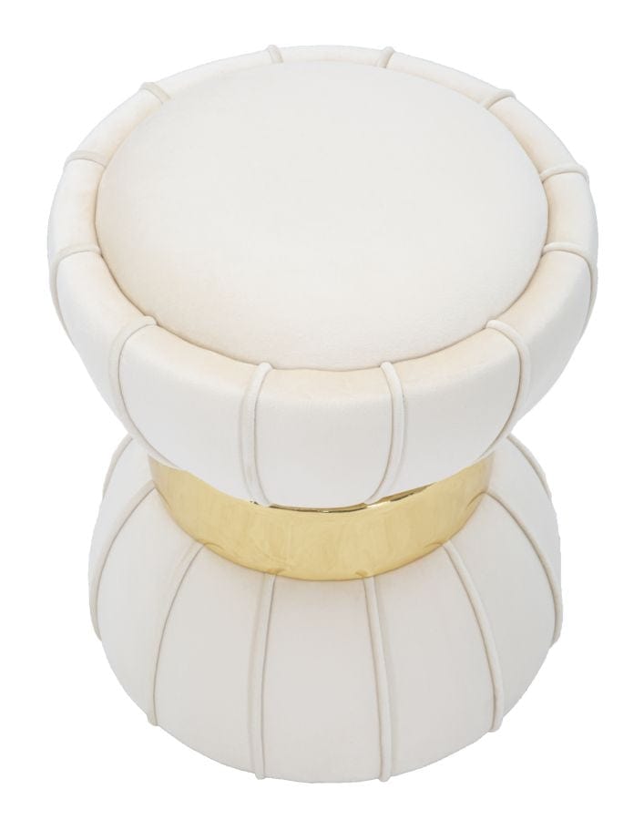 Sgabello Flower Crema cm Ø 40x44 (1)