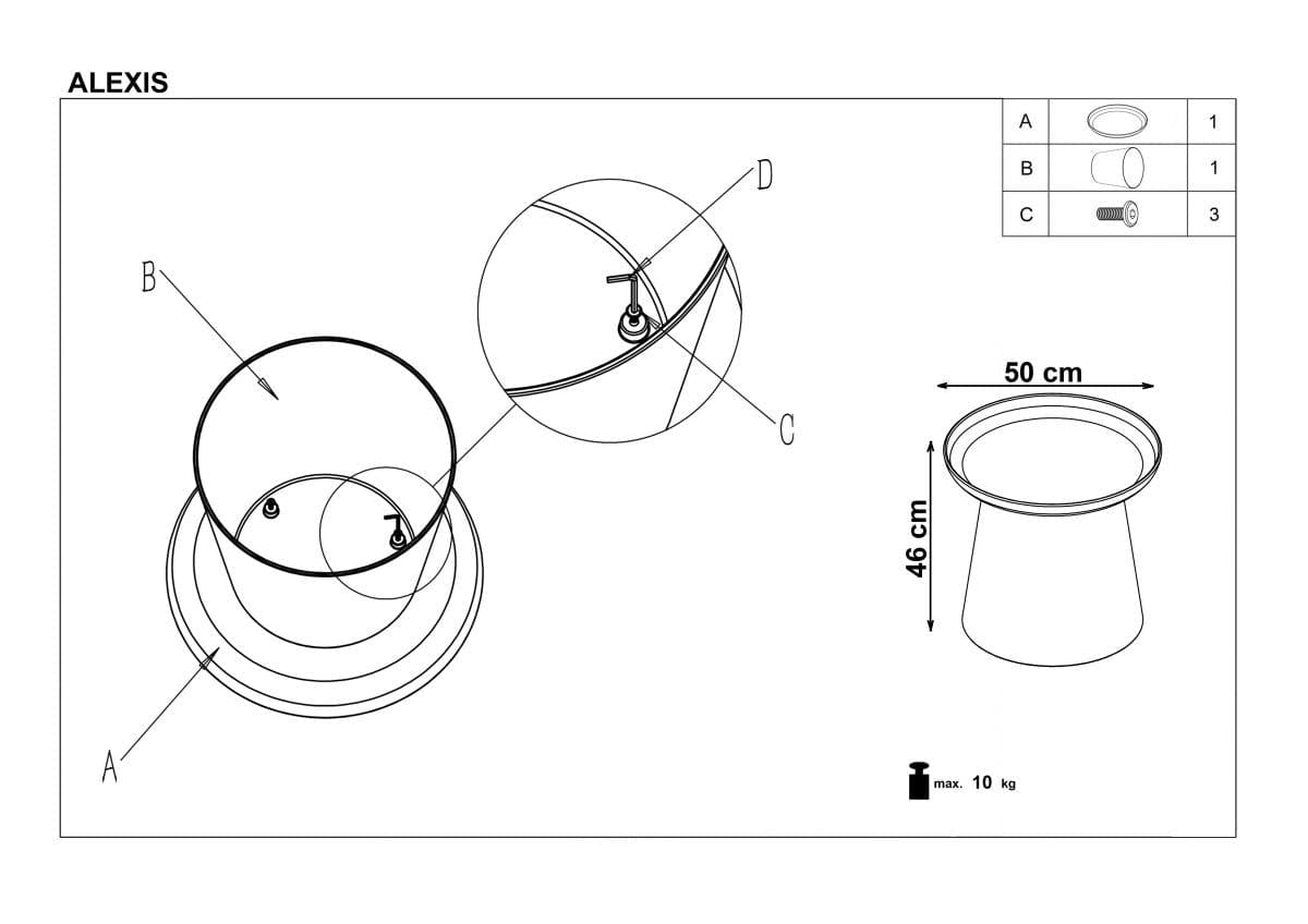 Tavolino da caffè Aleksei Giallo (5)