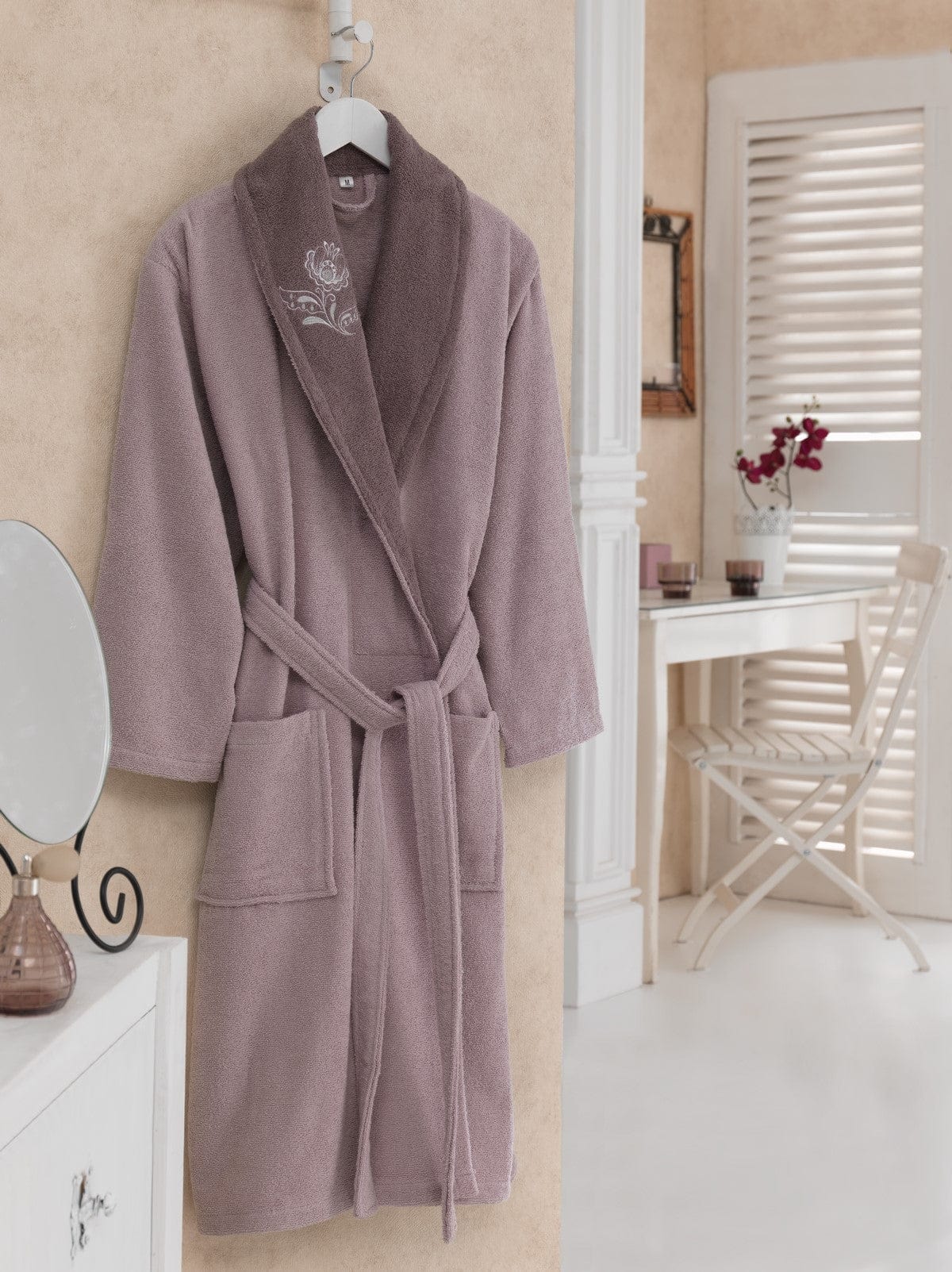 Accappatoio donna in cotone Daily Violetto, S / M