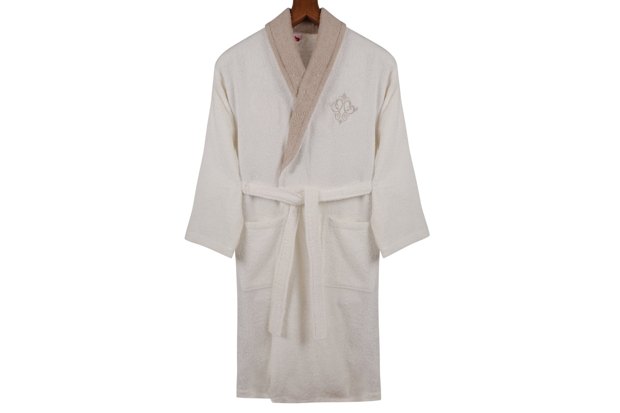 Accappatoio unisex in cotone Daily Avorio, M / L