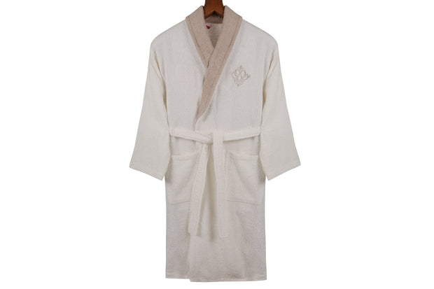 Accappatoio unisex in cotone Daily Avorio, M / L