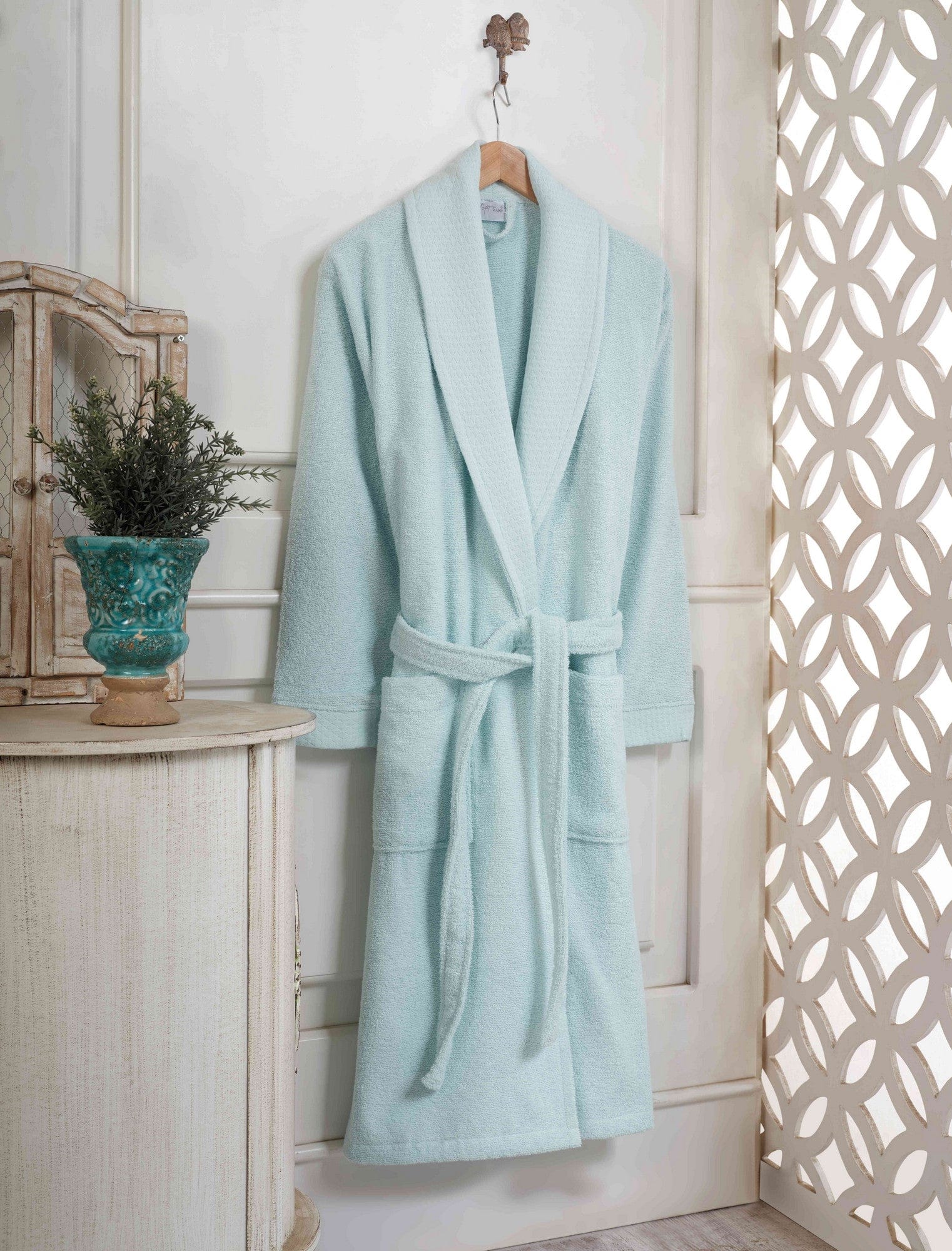 Accappatoio unisex in cotone Madrid Verde, M / L