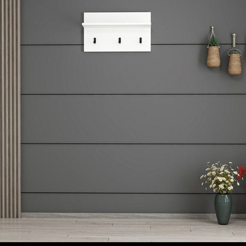 Appendiabiti a muro con mensole Noah 7191 Bianco (1)