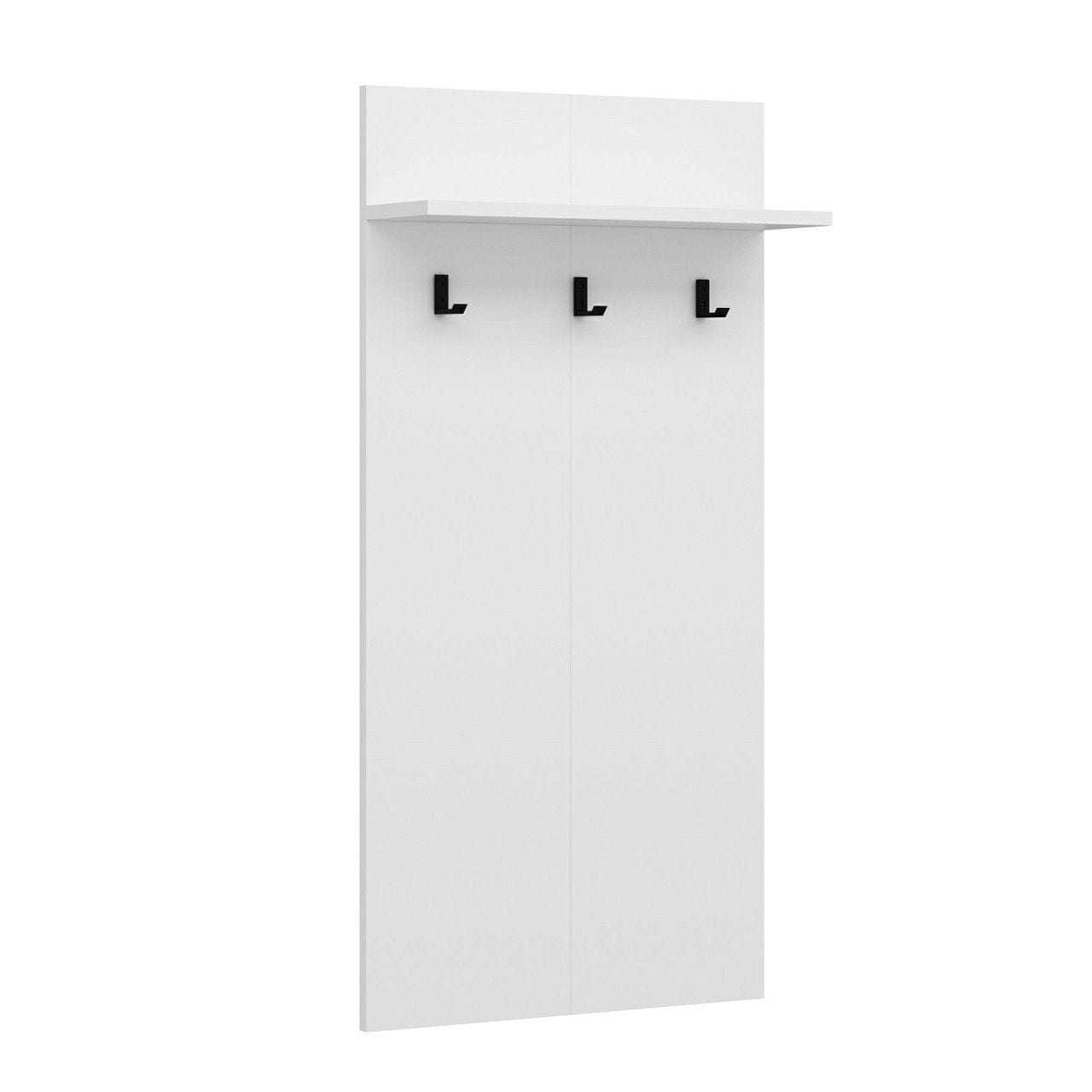 Appendiabiti a muro con mensole Noah 7192 Bianco (3)