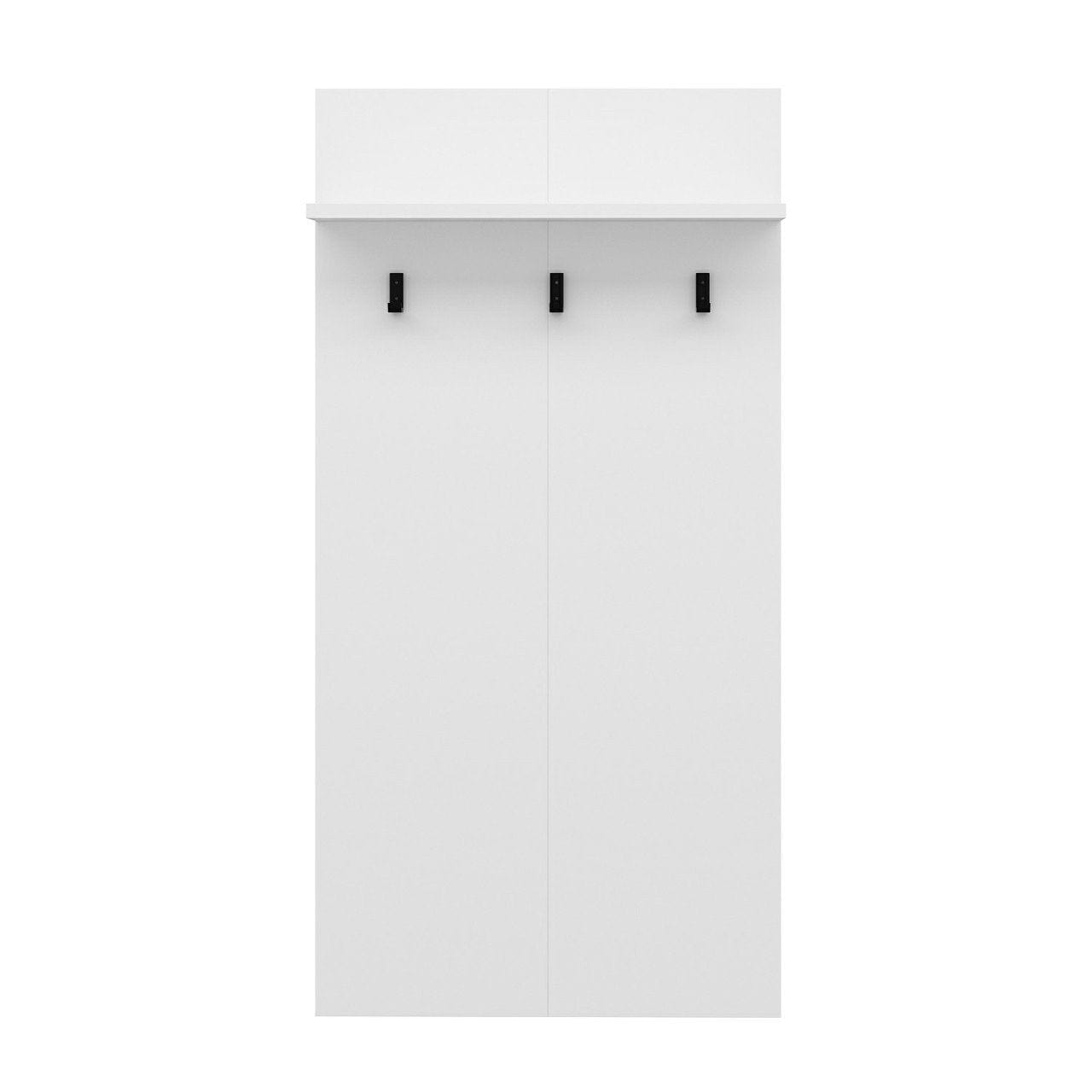 Appendiabiti a muro con mensole Noah 7192 Bianco (4)
