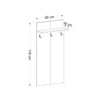 Appendiabiti a muro con mensole Noah 7192 Bianco (6)
