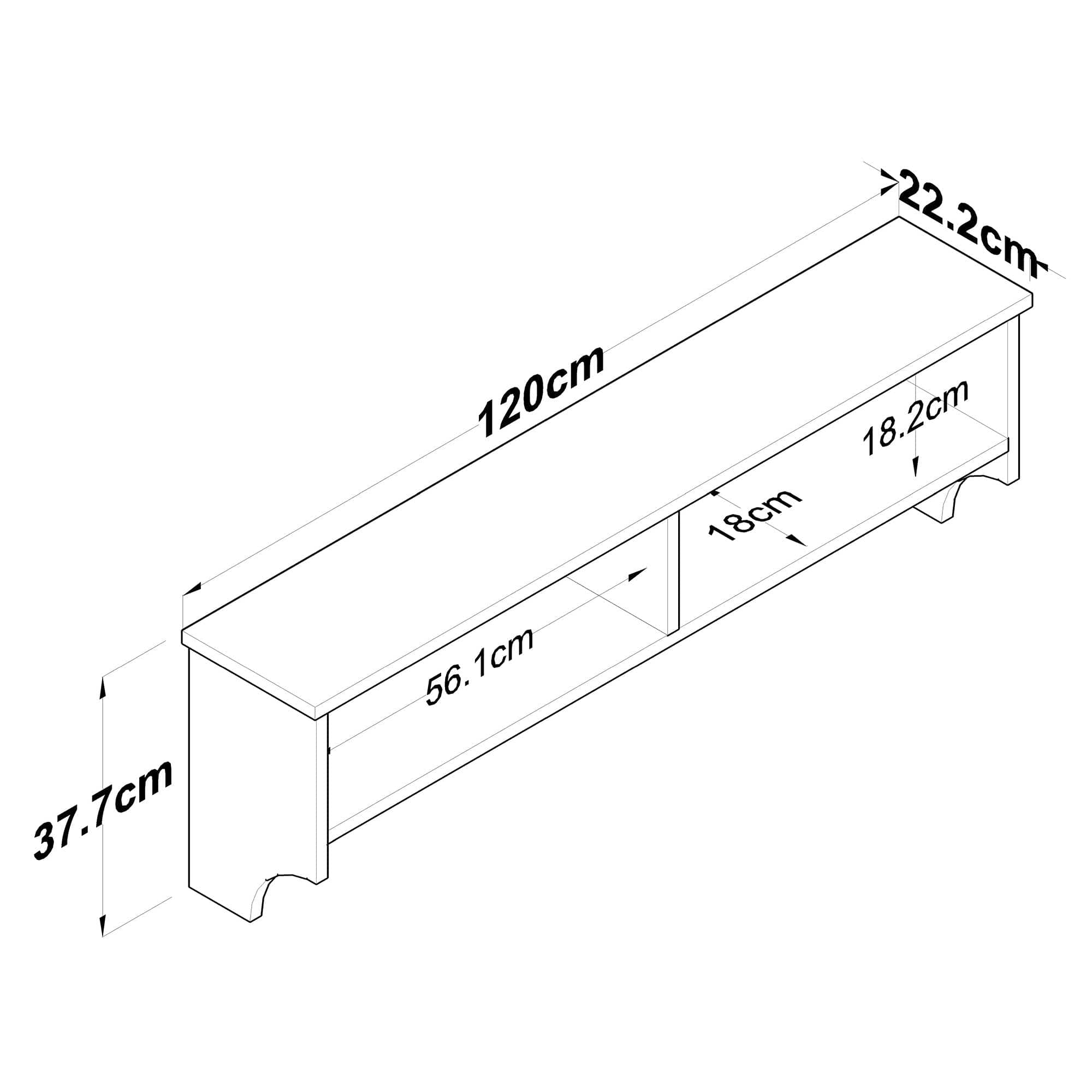 Appendiabiti a muro con mensole P2 2460 Bianco (9)