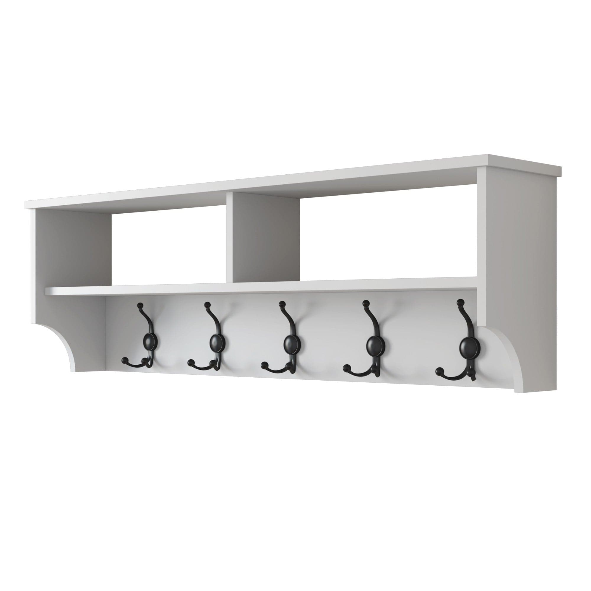 Appendiabiti a muro con mensole P2 439 Bianco (6)