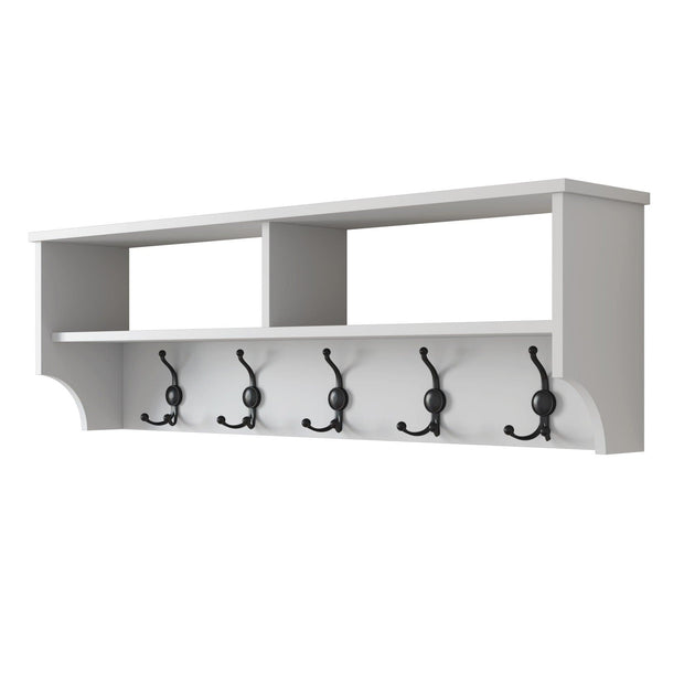Appendiabiti a muro con mensole P2 439 Bianco (6)