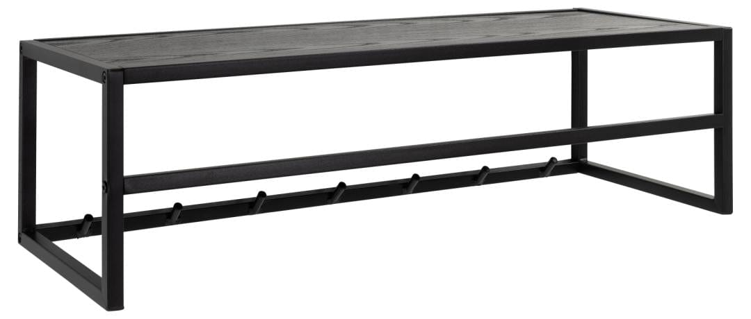 Appendiabiti a muro in metallo e MDF Seaford Nero