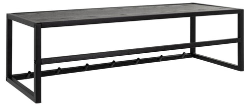 Appendiabiti a muro in metallo e MDF Seaford Nero