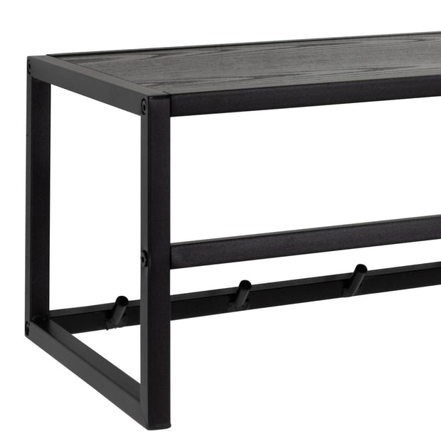 Appendiabiti a muro in metallo e MDF Seaford Nero (2)