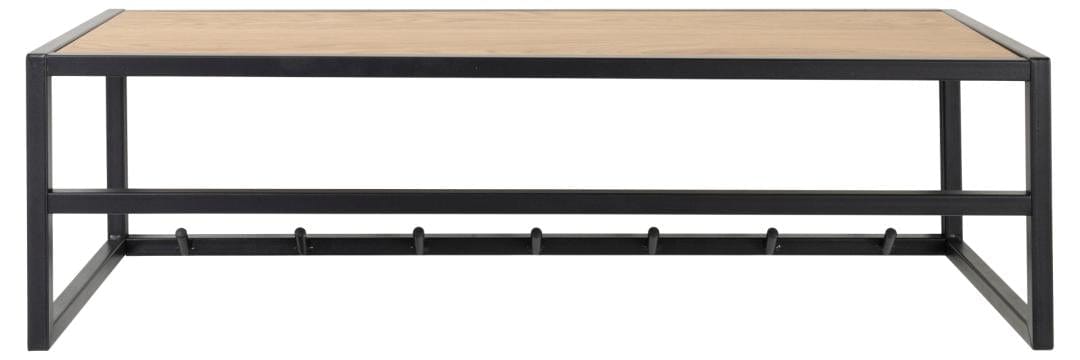 Appendiabiti a muro in metallo e MDF Seaford Nero (1)