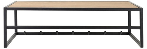 Appendiabiti a muro in metallo e MDF Seaford Nero (1)