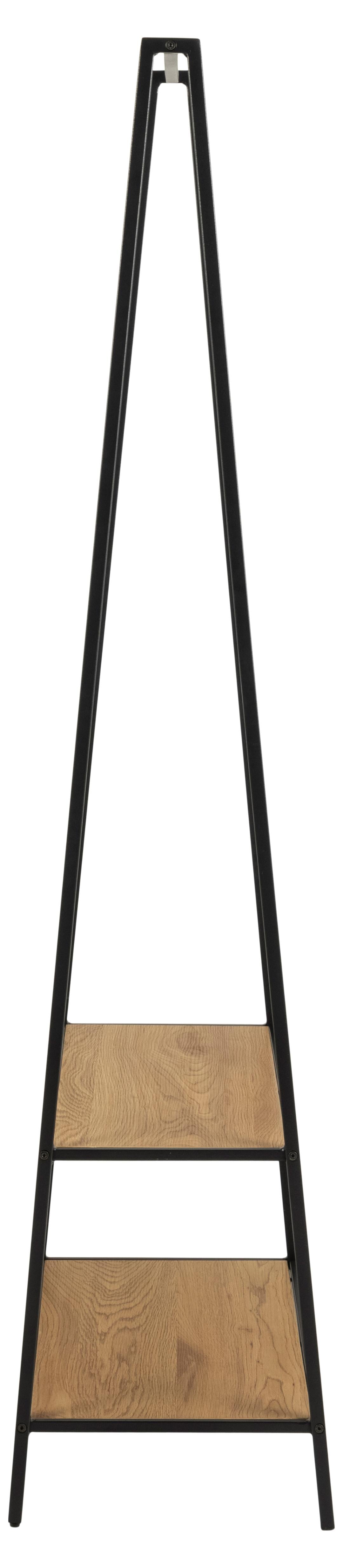 Actona Appendiabiti da terra in metallo e MDF Seaford Nero