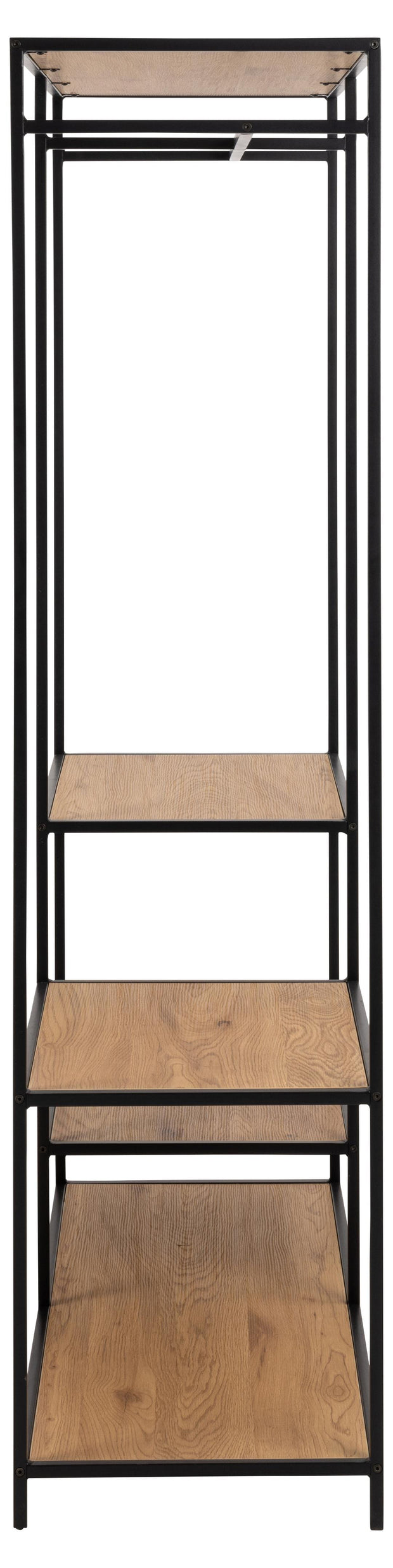 Actona Appendiabiti da terra in metallo e MDF Seaford Nero