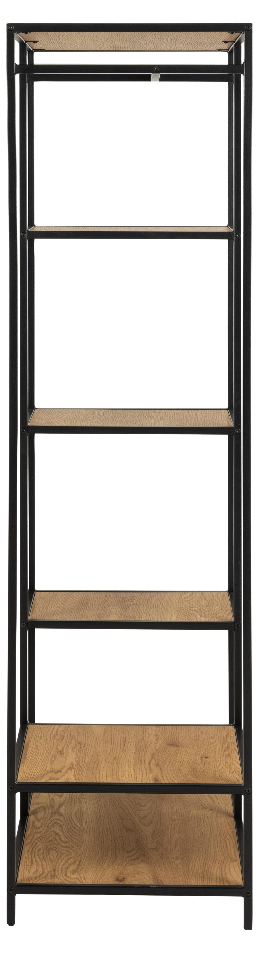 Actona Appendiabiti da terra in metallo e MDF Seaford Nero
