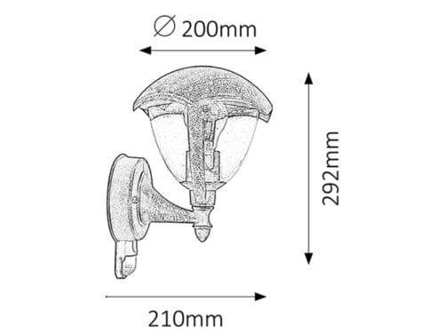 Applique da esterno Miami 8676 Oro (2)