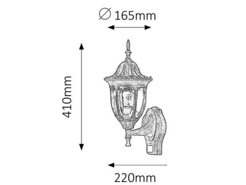 Applique da esterno Milano 8370 Oro (2)