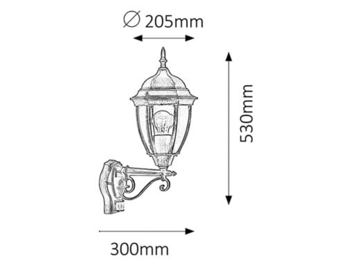 Applique da esterno Toronto 8380 Oro (2)