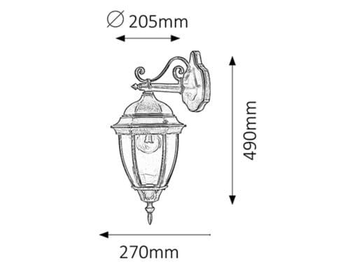 Applique da esterno Toronto 8381 Oro (1)