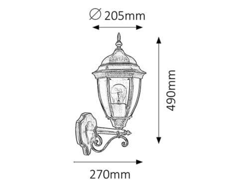 Applique da esterno Toronto 8382 Oro (1)