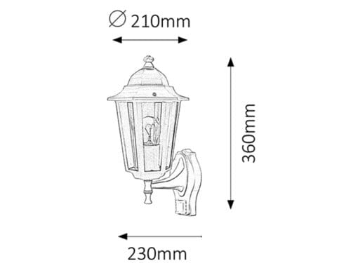 Applique da esterno Velence 8217 Nero (2)