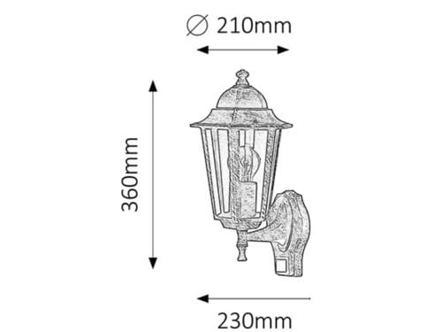 Applique da esterno Velence 8218 Oro (2)