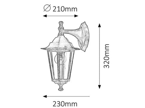 Applique da esterno Velence 8232 Oro (1)
