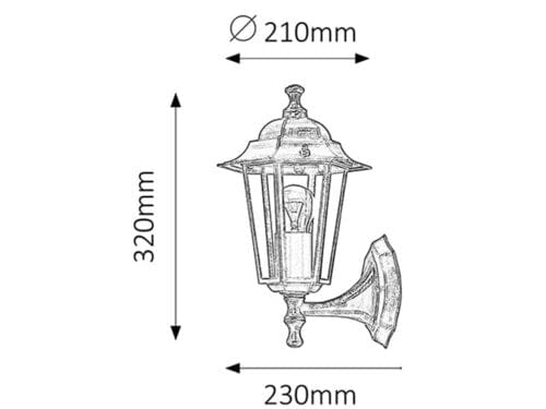 Applique da esterno Velence 8234 Oro (1)