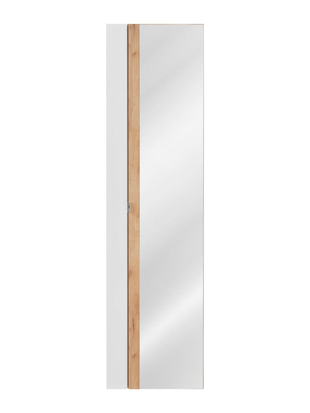 Comad Armadietto bagno alto con 1 anta e specchio Capri Bianco