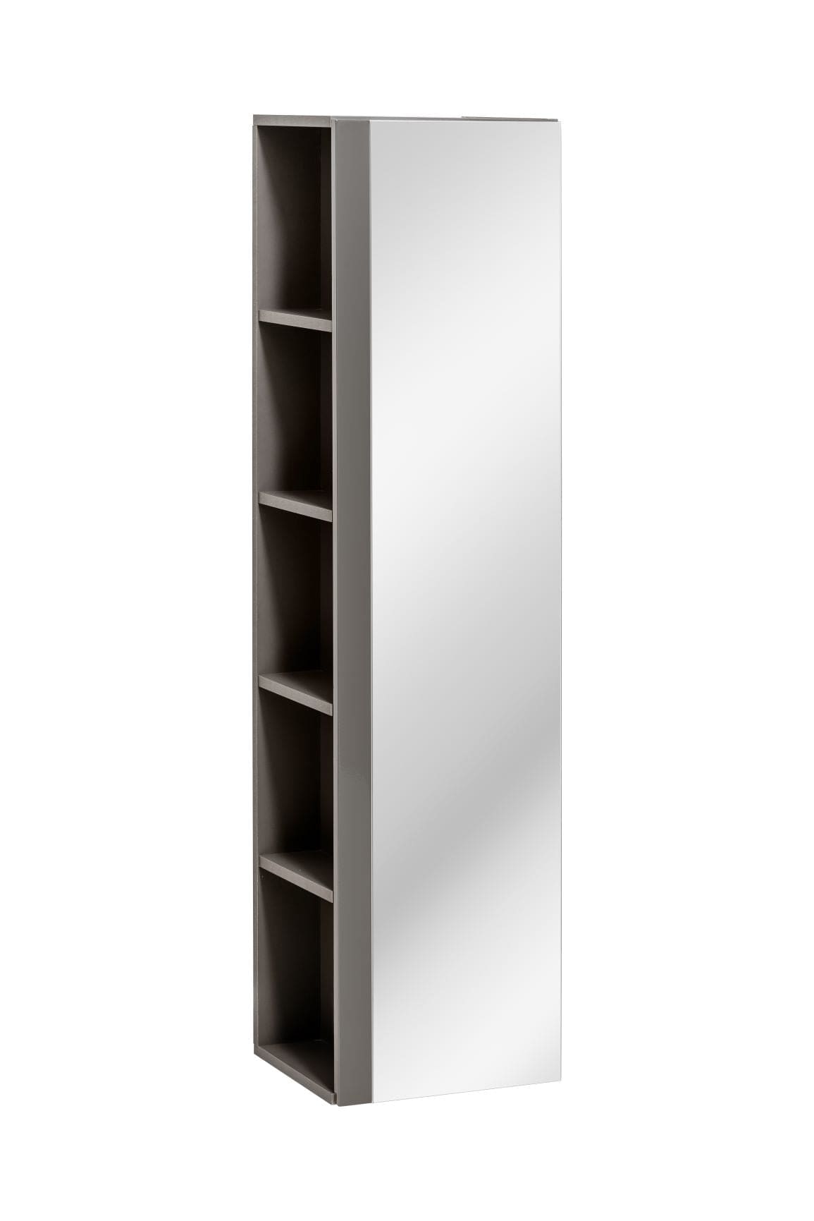Comad Armadietto bagno alto con 1 anta e specchio Twist Grigio