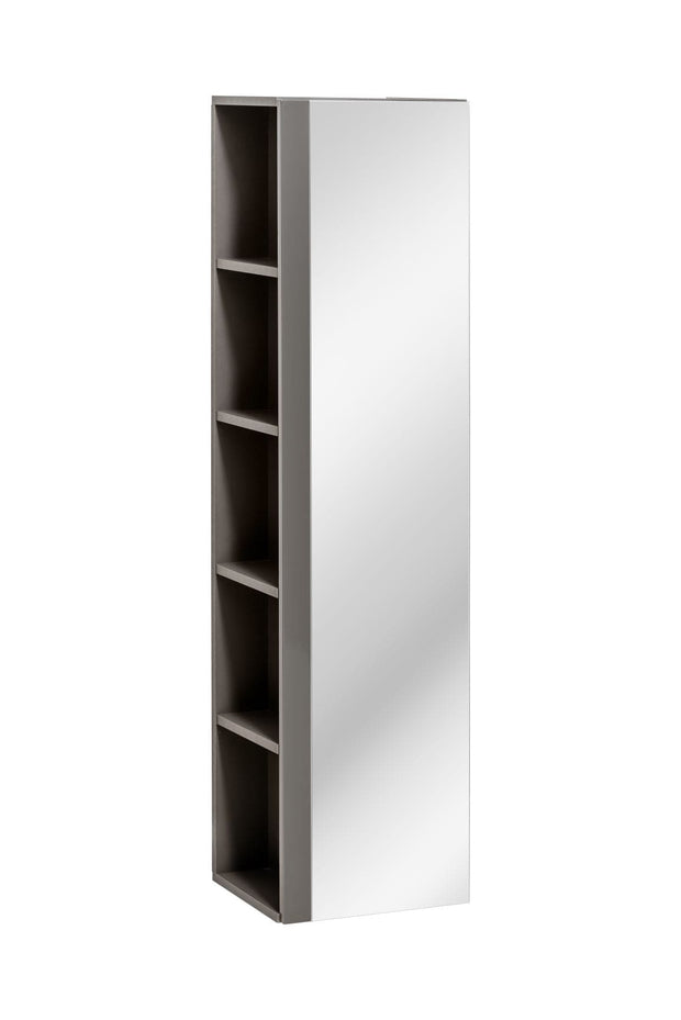 Comad Armadietto bagno alto con 1 anta e specchio Twist Grigio