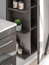 Comad Armadietto bagno alto con 1 anta e specchio Twist Grigio