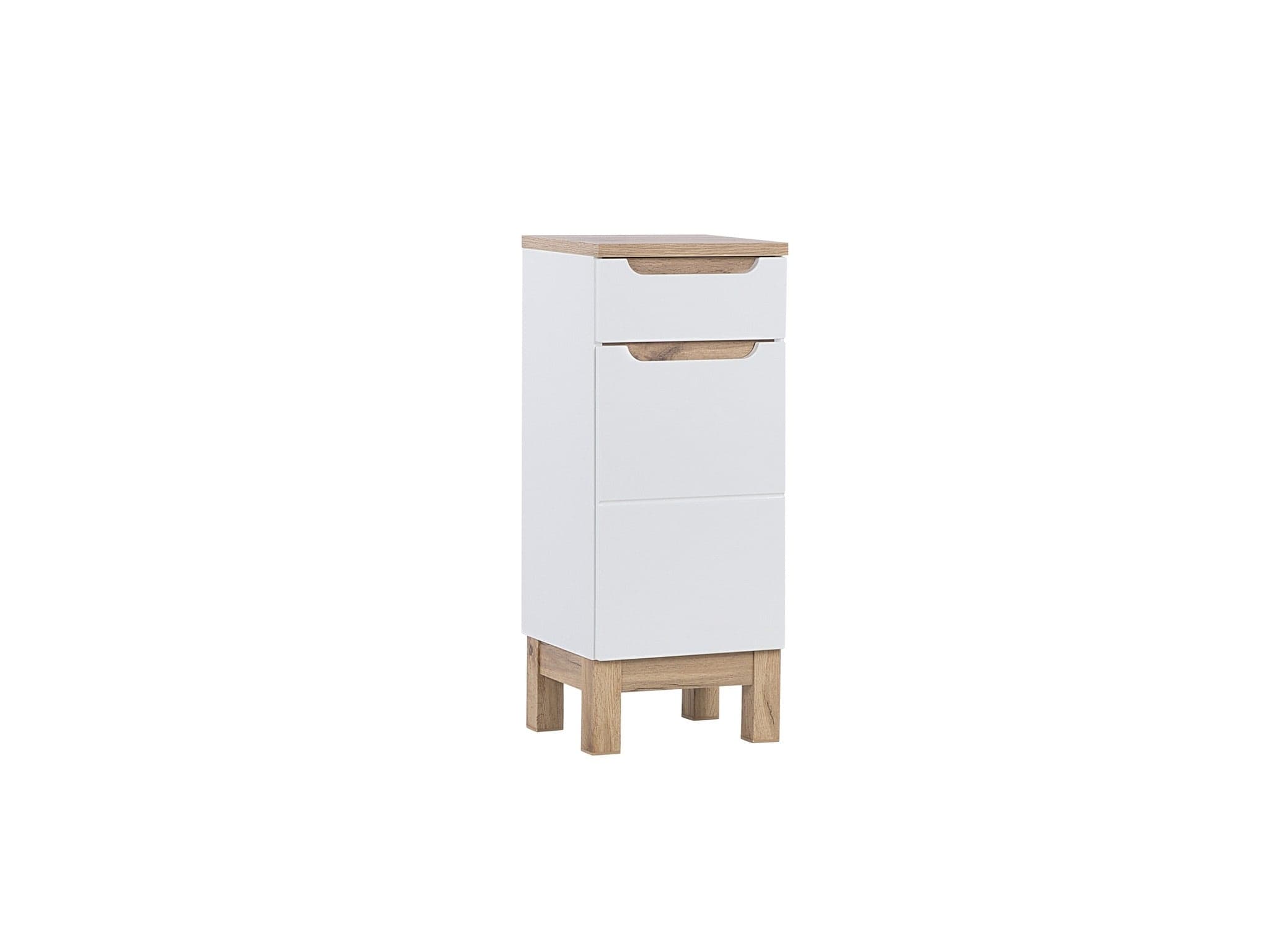 Comad Armadietto da bagno con 1 anta e 1 cassetto Bali Bianco