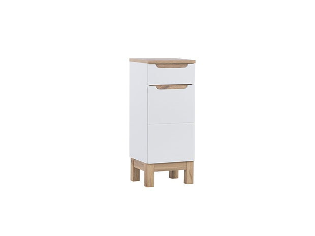 Comad Armadietto da bagno con 1 anta e 1 cassetto Bali Bianco
