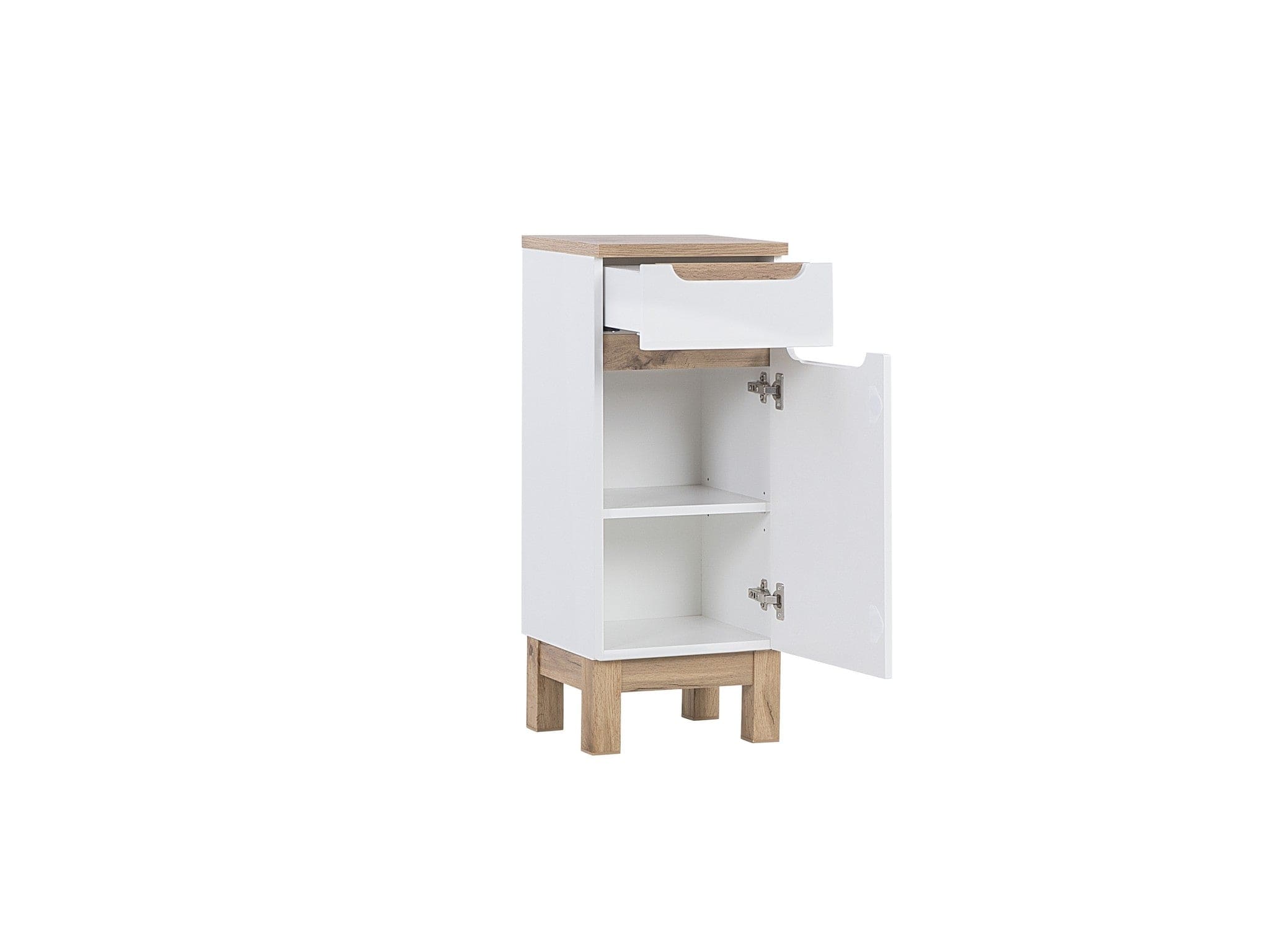 Comad Armadietto da bagno con 1 anta e 1 cassetto Bali Bianco
