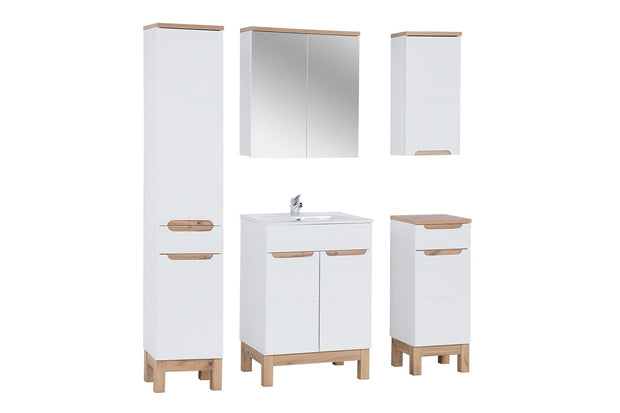 Comad Armadietto da bagno con 1 anta e 1 cassetto Bali Bianco