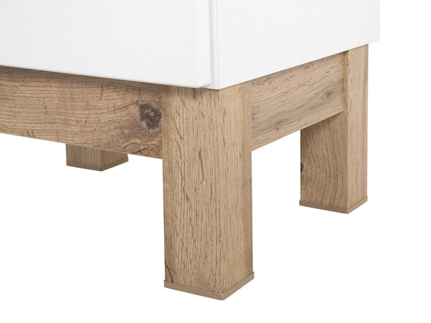 Comad Armadietto da bagno con 1 anta e 1 cassetto Bali Bianco