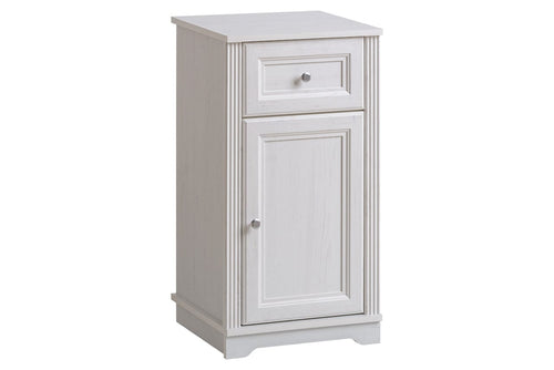 Comad Armadietto da bagno con 1 anta e 1 cassetto Palace Andersen Bianco