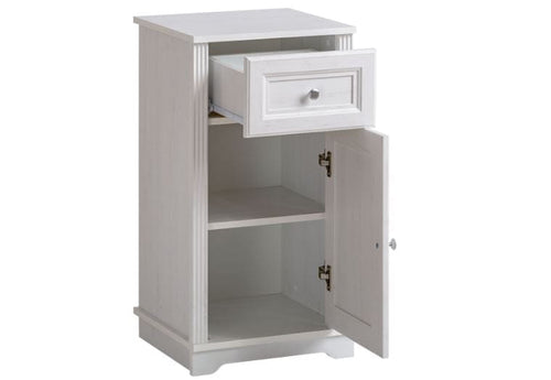 Comad Armadietto da bagno con 1 anta e 1 cassetto Palace Andersen Bianco