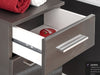 Comad Armadietto da bagno con 1 anta e 1 cassetto Twist Grigio
