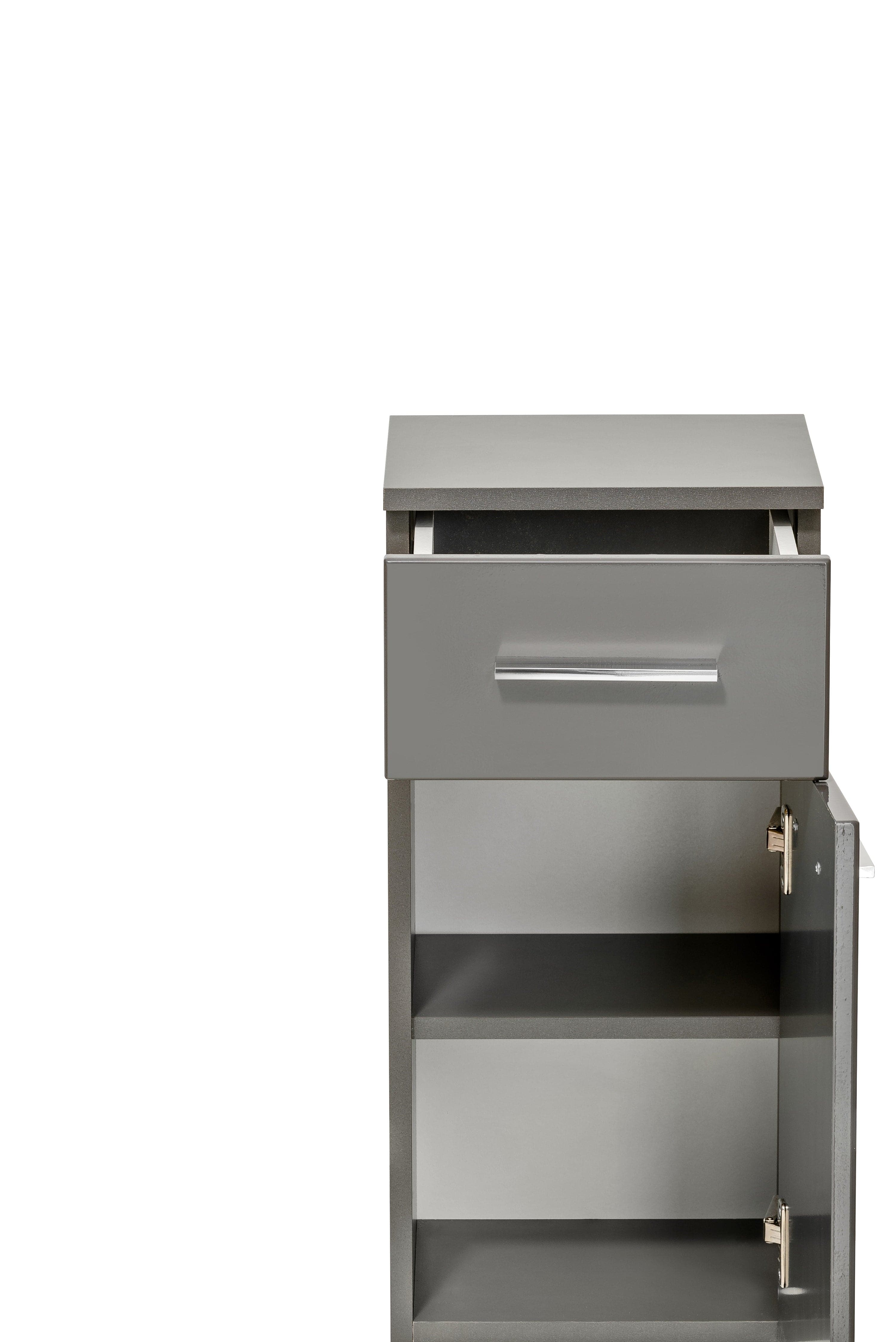 Comad Armadietto da bagno con 1 anta e 1 cassetto Twist Grigio