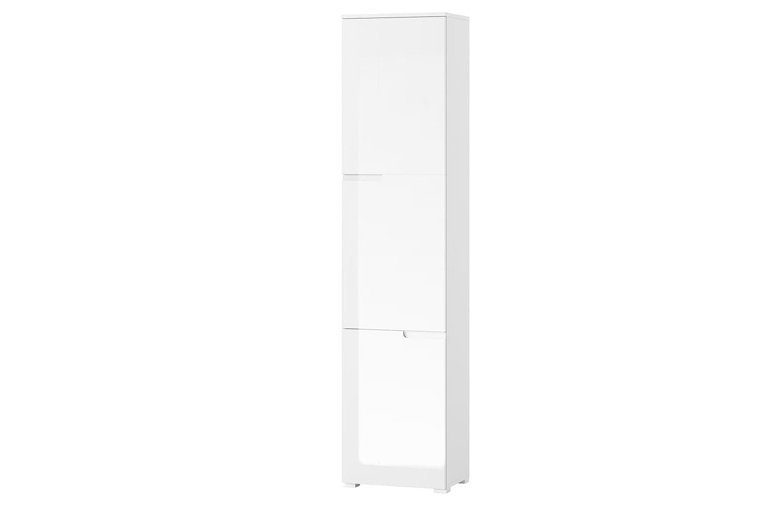 Armadio a 3 ante in MDF e pallet Big Gabrielle 13 Bianco, L50xL35xH216 cm