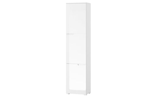 Armadio a 3 ante in MDF e pallet Big Gabrielle 13 Bianco, L50xL35xH216 cm