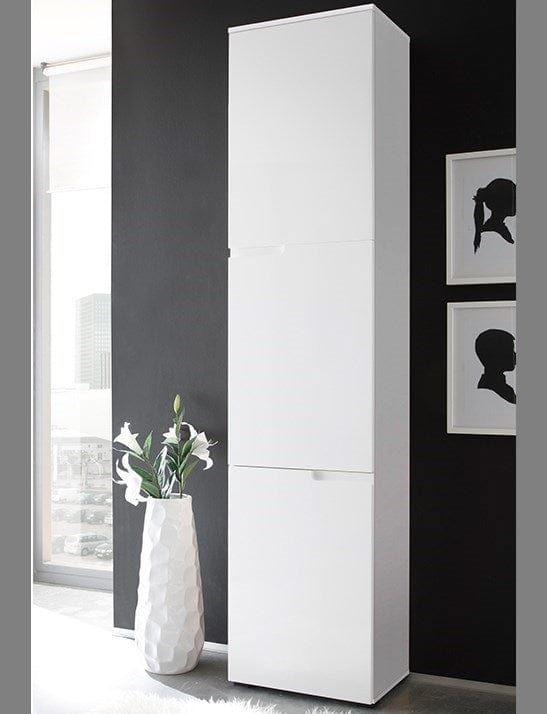Armadio a 3 ante in MDF e pallet Big Gabrielle 13 Bianco, L50xL35xH216 cm (3)