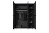 Armadio a 3 ante Nicole 150-3D Nero & BGRTPL-NICOLE-SZAFA-150-3D-CZARNY