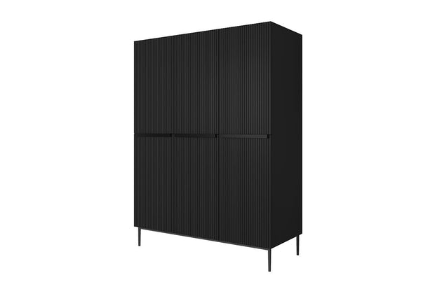 Armadio a 3 ante Nicole 150-3D Nero (5)