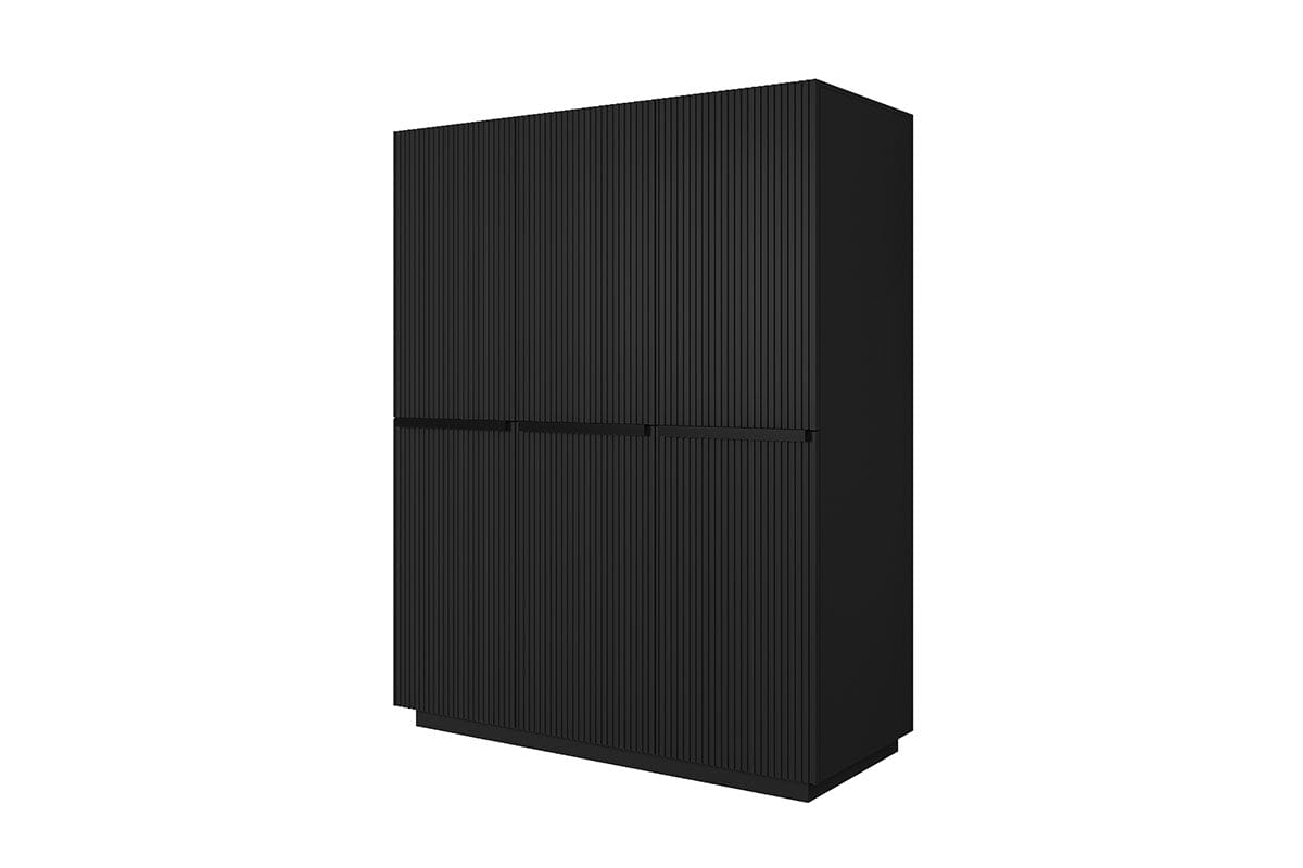 Armadio a 3 ante Nicole 150-3D Nero (5)
