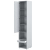 Lenart Armadio alto con 1 anta battente e 1 cassetto BC07 Grigio Opaco